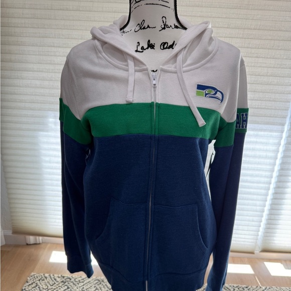 Seattle Seahawks Blue, Green, and White Zip-Up Hoodie Women’s L - Picture 1 of 6